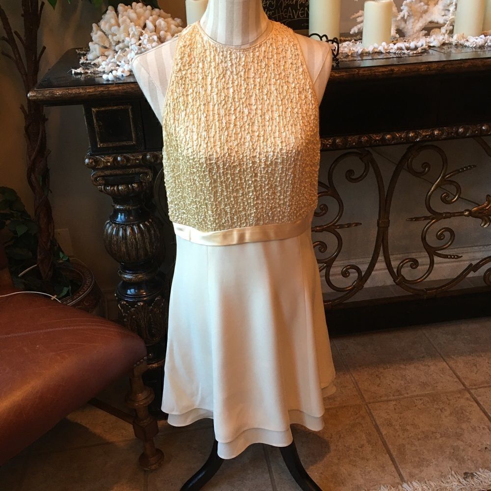 CACHE PEACHY Pink Cream Dress